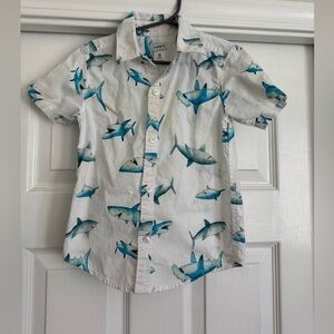 Carter's Shark Print Button-Up Shirt